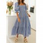 Half Sleeve Vintage Spring Maxi Dress