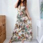 Holiday Backless Lace-Up Maxi Dress