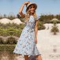 Holiday Floral elegant pleated Midi dress