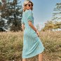 Holiday v-neck ruffle sleeves Maxi dress