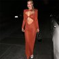 Hollowed Low-Cut Slim Sexy Slit Maxi Dress