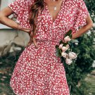 Lace-up Elastic Waist A-line Mini Dress