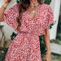 Lace-up Elastic Waist A-line Mini Dress