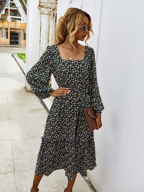 Long Midi Dress Autumn Winter Long Sleeve