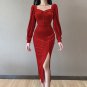 Long Sleeve Corset Sexy Midi Dress