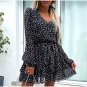 Long Sleeve Elastic Waist Mini Dress