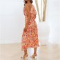 One Shoulder Lantern Sleeve Midi Dress