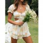 Puff Sleeve Layered Summer Beach Mini Dress