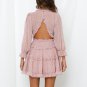 Romantic Print Chiffon Mini Dress
