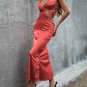 Ruched Cutout Spaghetti Strap Maxi Dress