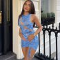 Ruched Lace Up Hollow Out Mini Dress
