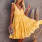 Ruffle A-line Casual Sleeveless Midi Dress