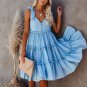 Ruffle A-line Casual Sleeveless Midi Dress