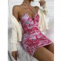 Sexy Abstract Print Tube Mini Dress