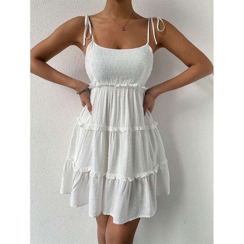Sexy Backless Beach Mini Dress
