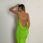 Sexy Backless Draped Maxi Dress