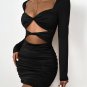 Sexy Cut Out Mini Dress Evening Party