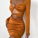 Sexy Cut Out Twist Knot Front Mini Dress