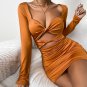 Sexy Cut Out Twist Knot Front Mini Dress