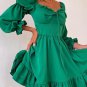 Sexy Green Ruffles Mini Dress