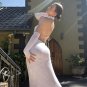 Sexy High Collar Halter Midi Dress