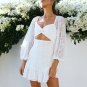 Sexy Lace Hollow Out Summer Mini Dress