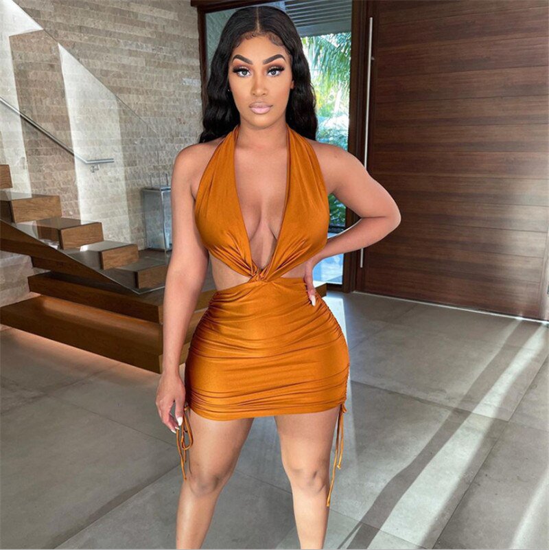 Sexy Ladies Off Shoulder Mini Dress