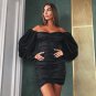 Sexy Off Shoulder Stacked Mini Dress