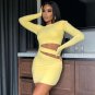 Sexy Waist Hollow Bag Mini Dress