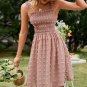 sleeveless square collar mesh mini dress
