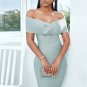 Solid Off-Shoulder Midi Dress