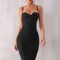 Spaghetti Strap Ruffle Midi Dress