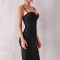 Spaghetti Strap Ruffle Midi Dress