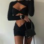 Summer Dress Sexy Hollow Pleated Mini Dress