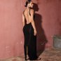 Summer Solid Sexy Backless Split Maxi Dress