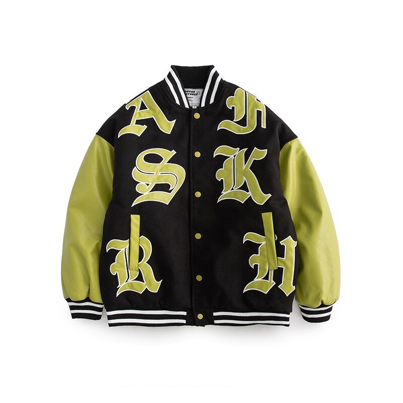 Green Letter Pattern Jacket