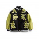 Green Letter Pattern Jacket