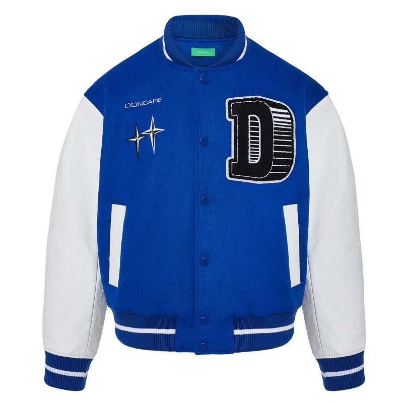 DONCARE Blue Baseball Jacket