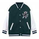 Green Flower Varsity Jacket