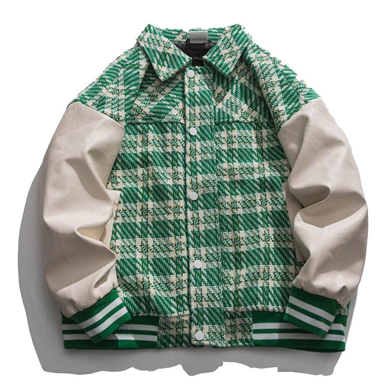 Green Square Pattern Jacket