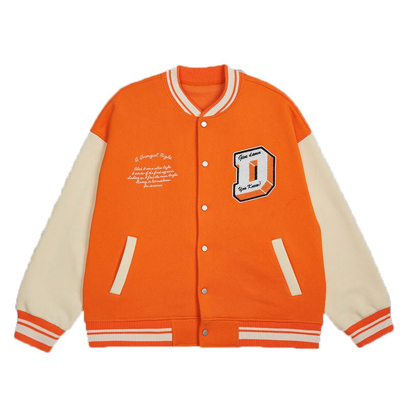 Orange DHORM Baseball Jacket