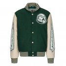 HEART MIND Green Baseball Jacket