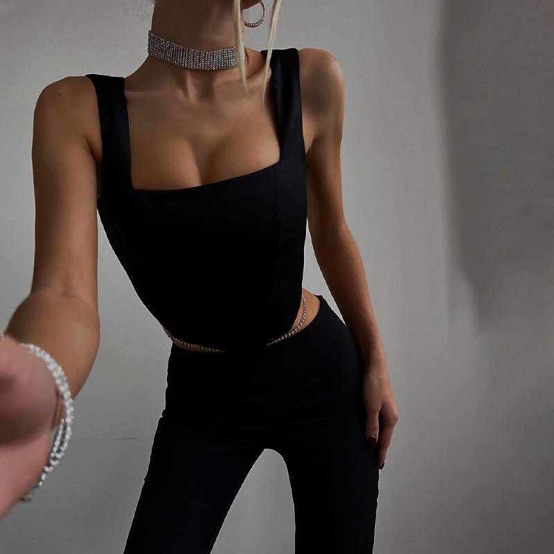 Basic Sleeveless Tank Top Crop Top