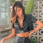 Black Leather Crop Top