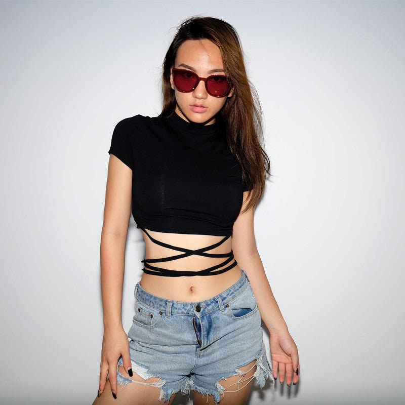 Black Sexy Crop Top