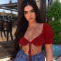 Casual Bandage Short White Crop Top