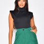 Casual Black White Crop Top