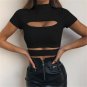Casual Sexy Chest Hollow Out Crop Top