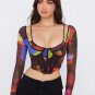 Corset Blouse Crop Top