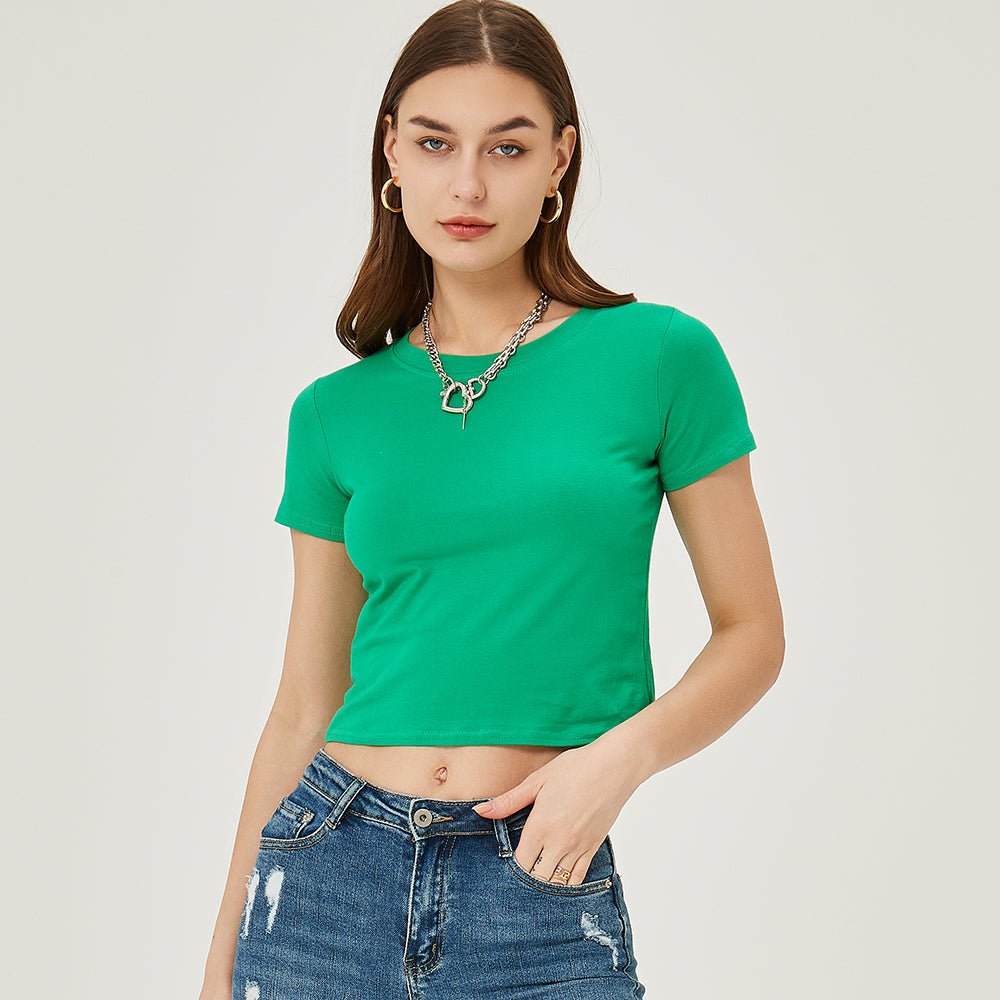 Crop Top Cotton T-Shirt Top